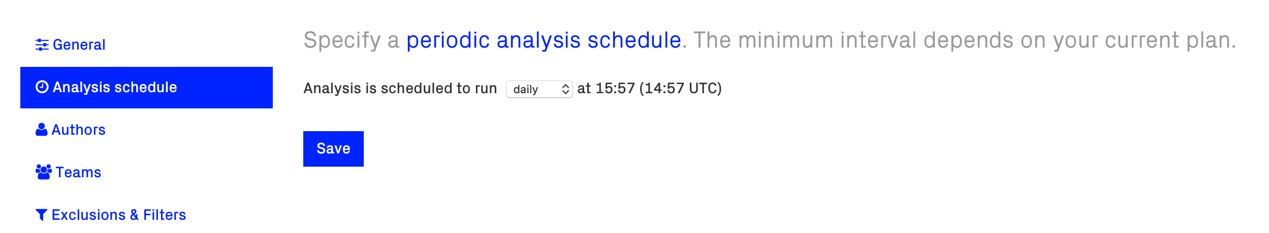 Add schedule for automatic analysis