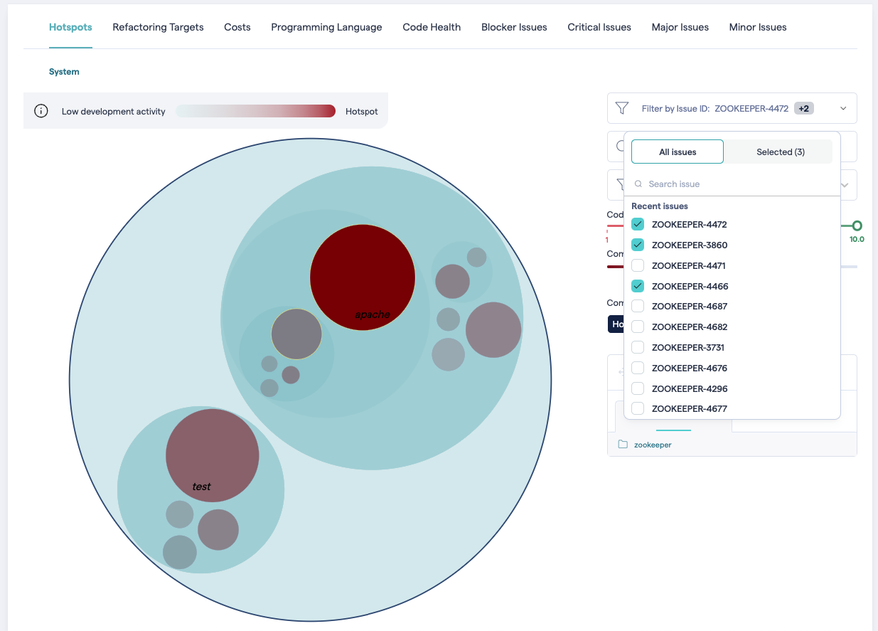 Filter System Maps by Issue ID.