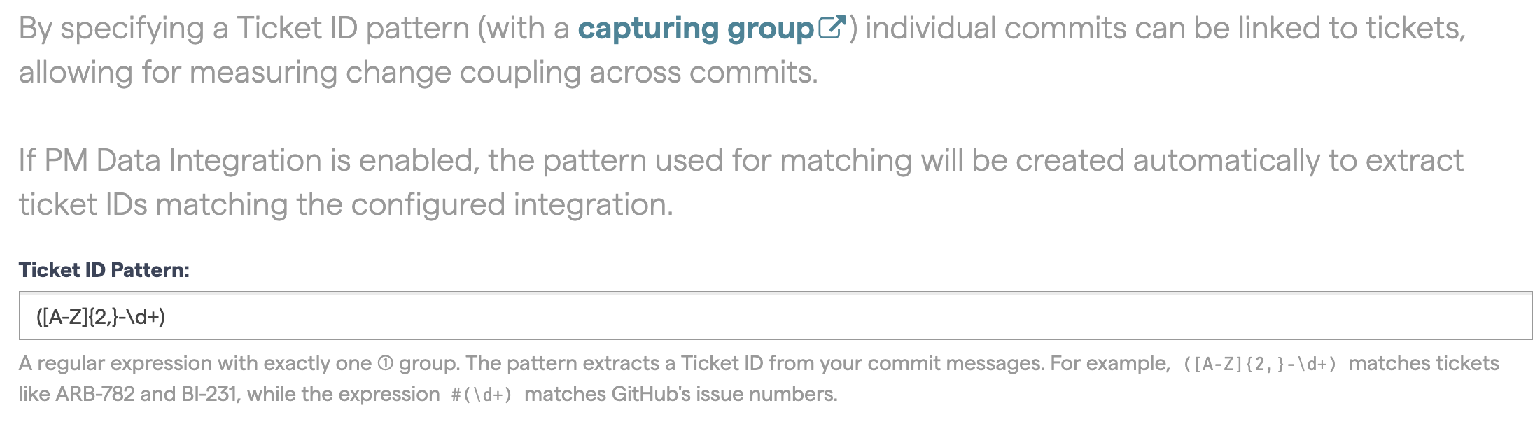 Configure a pattern to extract a Ticket ID.